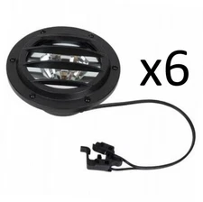 Fusion 29056 Qty 6 MOONRAYS METAL WELL LIGHTS Black LED Low Voltage