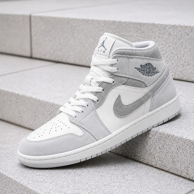 Nike Air Jordan 1 Mid SE Neutral Grey Sail FQ7720-002 Men's Size New