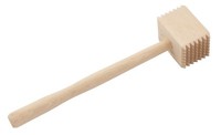 Fleischklopfer Holz 33 Cm – GroßEr Beidseitiger Fleischhammer Buche Quadratisch