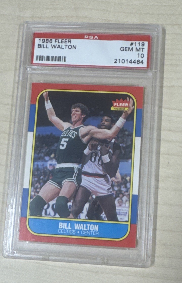 1986 Fleer Basketball #119 Bill Walton - PSA 10 Gem Mint