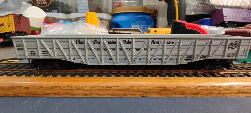 55' Ohio Seamless Tube Gondola HO Scale Roco? Knuckle Couplers Car #1906 No Box