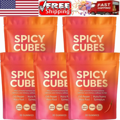 #ad #ad 1 5 Bag Spicy Cubes Hot Peach Gummies Support for Calm and Relaxation 30 Gummies $59.99