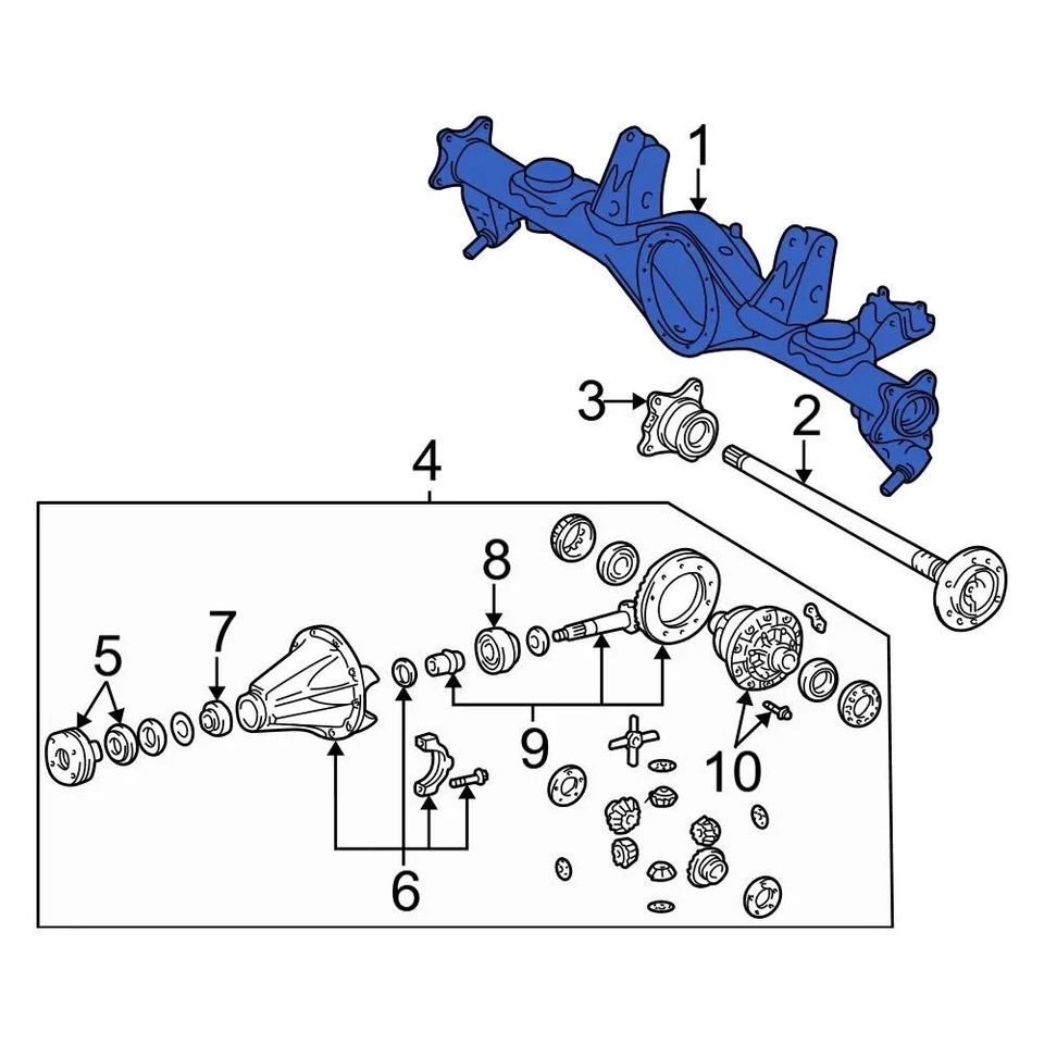 For Toyota 4Runner 2003-2009 Toyota 4211060C20 Rear Differential Housing - Image 2 of 2