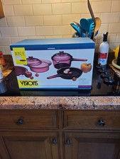 Corning VISIONS CRANBERRY 7 Piece set 2.5QT 1.5QT 1QT  NIB Vintage Rare