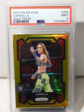 Carmella 2024 WWE Panini Prizm GOLD #200 #'d 7/10 PSA 9 MINT