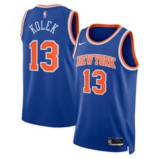 New York Knicks Tyler Kolek Nike Blue 2025/26 NBA Swingman Jersey Icon Edition