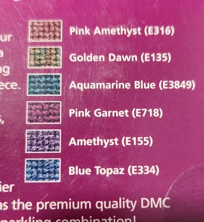 DMC Light Effects Jewel Collection Floss Package Of 6 Shimmering Jewel Tones - Image 3 of 4