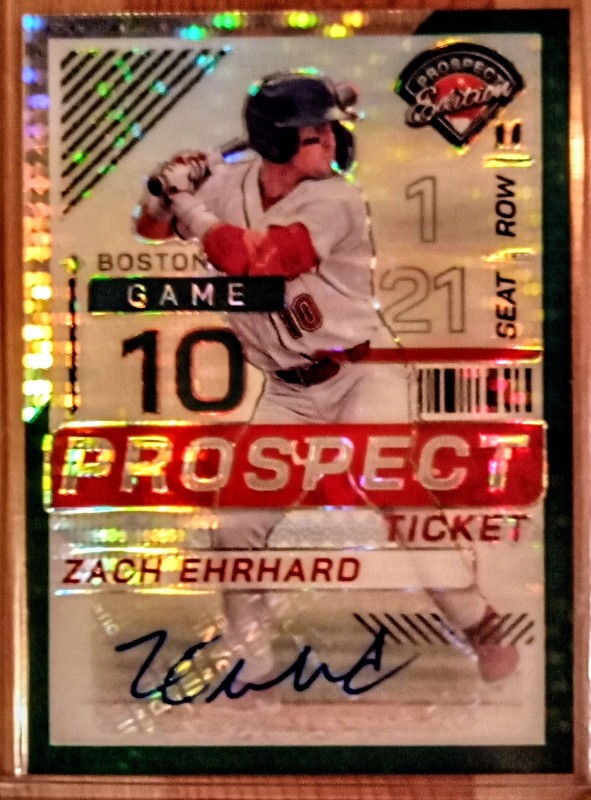 2025 Panini Prospect Edition #175 Zach Ehrhard Green Pulsar RC Auto/25 Nm-Mt 