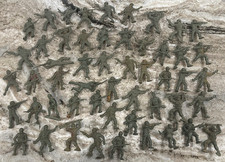 LIDO 60mm US Plastic Toy Army Men Soldiers Vintage Lot of 52
