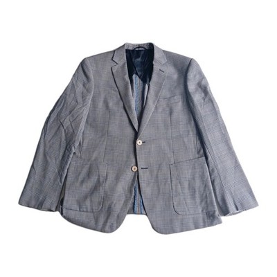 Balmain Paris Herren Blazer 40R Grau Super 100s Wolle Slim Fit Soft Shoulder Sakko