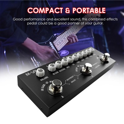 M-VAVE CUBE BABY Electric Guitar Combined Effect Pedal w/ Wireless Music Play h6