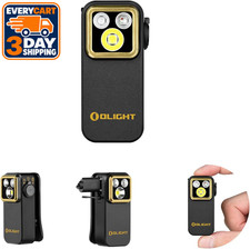 OLIGHT Oclip Pro S Rechargeable EDC Clip-on Flashlight, Black