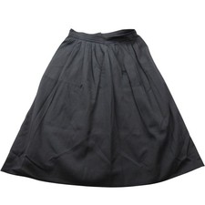 Vintage CLAUDE Black Pleated Midi Skirt Size 9/10