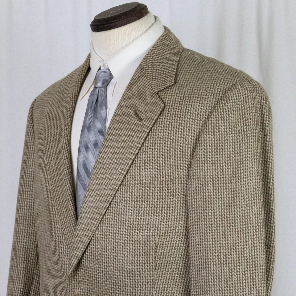 NOVO Casaco Oxxford Roupas Lã Seda Linho Ventilação Lateral Houndstooth Fino 40 R - Imagem 3 de 4