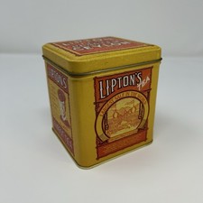 Vintage Lipton Tea Planter Ceylon Advertisement Tin Can Bristol Ware