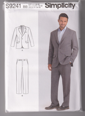 9241 SIMPLICITY - SUIT: BLAZER & PANTS - MENS Sz 44/46/48/50/52 | eBay