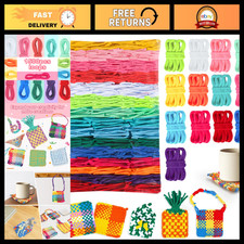 1500 Pcs Weaving Loom Refill Loops, 7 Potholder Loom, 15 Bright Rainbow Colors
