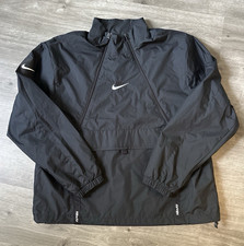 Nike Air Mens Black Windbreaker Jacket L 1/2 ...
