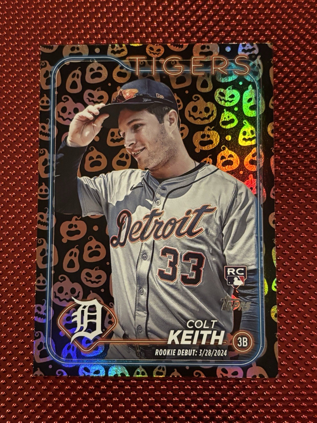 2024 Topps Update Colt Keith Rookie Debut Jack-O'-Lantern Foil Tigers US192