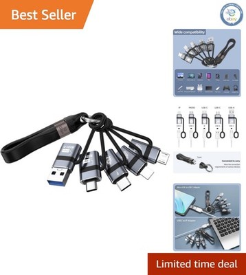 Portable 6-in-1 USB C Adaptors with High-Speed Data Transfer & Charge Support