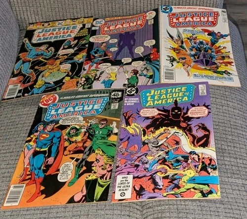 1970s 80s Vintage Lot of 5 Justice League of America DC Comic Books Readers B13