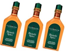 Clubman Pinaud After Shave Lotion - Brandy Spice - 6 fl oz each - 3 pc Bundle