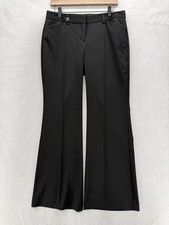 Express Editor Dress Pants Womens 6 Short Black Flare Leg Low Rise Career Office