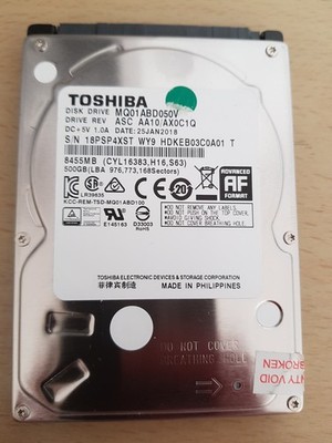 Toshiba MQ01ABD050V | 500GB HDD | 2,5 Zoll SATA | 24/7 Video-optimiert