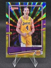 Alex Caruso 2020-21 Panini Donruss #97 Green & Yellow Laser- OKC, Bulls, Lakers