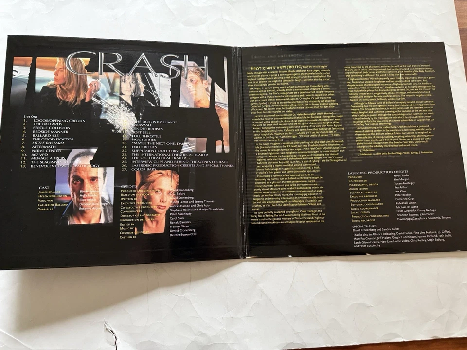 Crash Cronenberg Criterion Laserdisc Very Good - Image 3 of 4