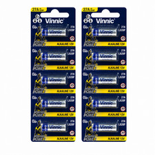 10x VINNIC A27 27A 12V Alkaline Remote Control Batteries