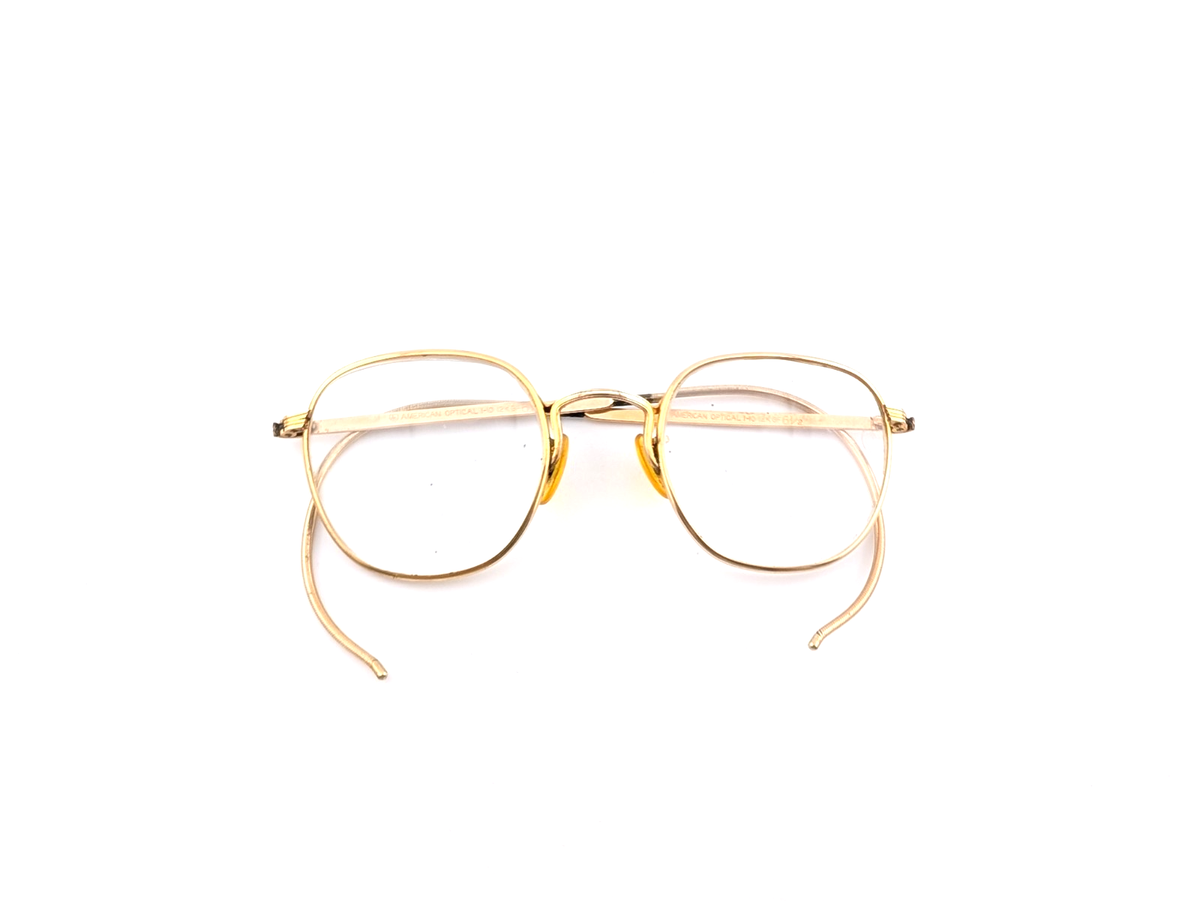 American Optical Eyeglasses Frames Only, I-10 12K GF 6 1/2, Gold