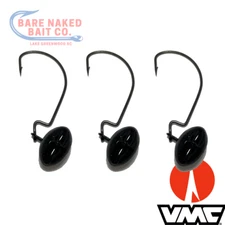10 Pack Wobble Head Swing Head Biffle Football Jig 4/0 VMC EWG 3X Strong Hook
