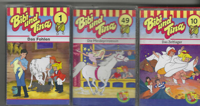 3 MC´s Kassetten BIBI UND TINA , 1 + 10 + 49 Pferde Spannung Rätsel Martinshof