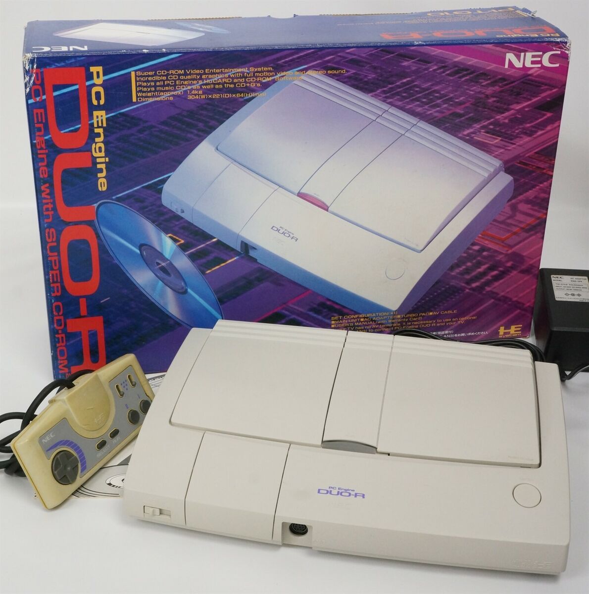 PC Engine DUO-R Console Boxed Tested System PI-TG10 JAPAN PC Engine DUO-R Console Boxed Tested System PI-TG10 JAPAN