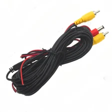Car AV 6m 2 in 1 reversing video power cable integrated cable RCA adapter cable