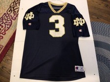 VTG JOE MONTANA 3 Notre Dane Fighting Irish CHAMPION Navy Jersey SZ 48 L