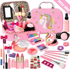 Kids Makeup Kit for Girls, Real Washable Makeup Set for Girls, Makeup for Kids,