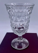 SET OF 4 Vintage FOSTORIA American Clear 9 oz Low Goblet 2056, 5 1/2" NO DAMAGE