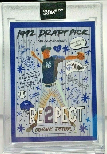 Topps PROJECT 2020 card #251 1993 Derek Jeter by Sophia Chang Print Run SP /4123