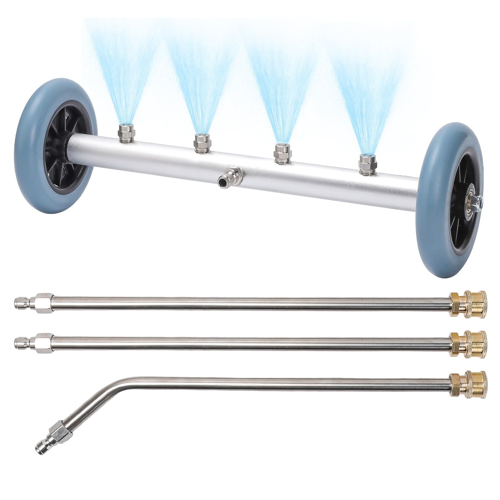 16 Inch Pressure Washer Undercarriage Cleaner Attachment for Deep Cleaning