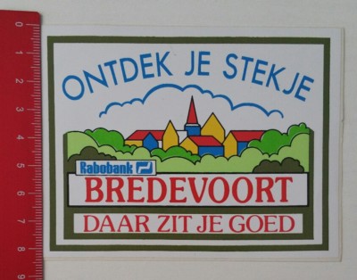 Decal/Decal: Rabobank - Bredevoort Daar Zit Je Goed (18021791)
