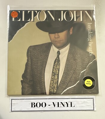 Elton John    Breaking Hearts Vinyl 12'' LP + Inner UK HISPD25  EX / EX
