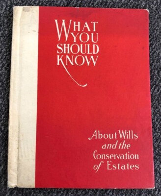 1921 Historic Detroit, MI Security Trust Company Book What You Should Know Wills