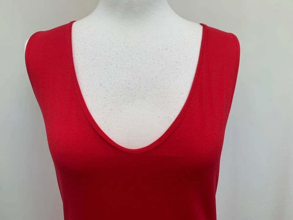 Sleeveless Top H&M size L Red V Neck Nylon Blend womens - Image 3 of 4