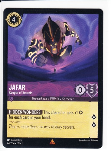 【残り1点】foil ジャファー 45/204 JA-1 FOIL Disney Lorcana First Chapter - Jafar - Wicked Sorcerer - 45