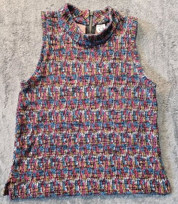 Anthropologie Top Womens Size Small Sleeveless Akemi + Kin Boucle Petra Mockneck
