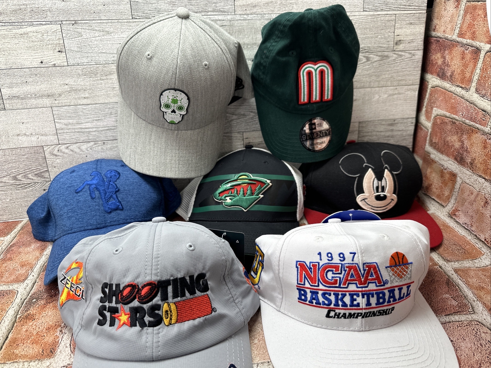 7-Piece Hat Collection Lot - NFL, NHL, NCAA, WBC, Disney Caps-image