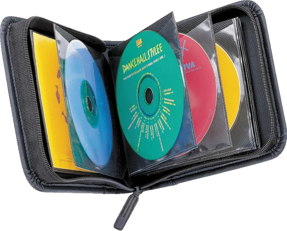 Case Logic KSW-32 Koskin CD Wallet-Holds 32 Discs - Notes - Faux Leather (Black) - Image 3 of 3