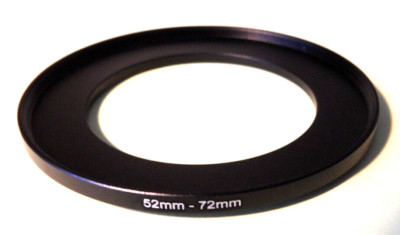 52mm-72mm STEPPING STEP-UP LENS FILTER RING ADAPTER 52mm-72mm STECKER-BUCHSE